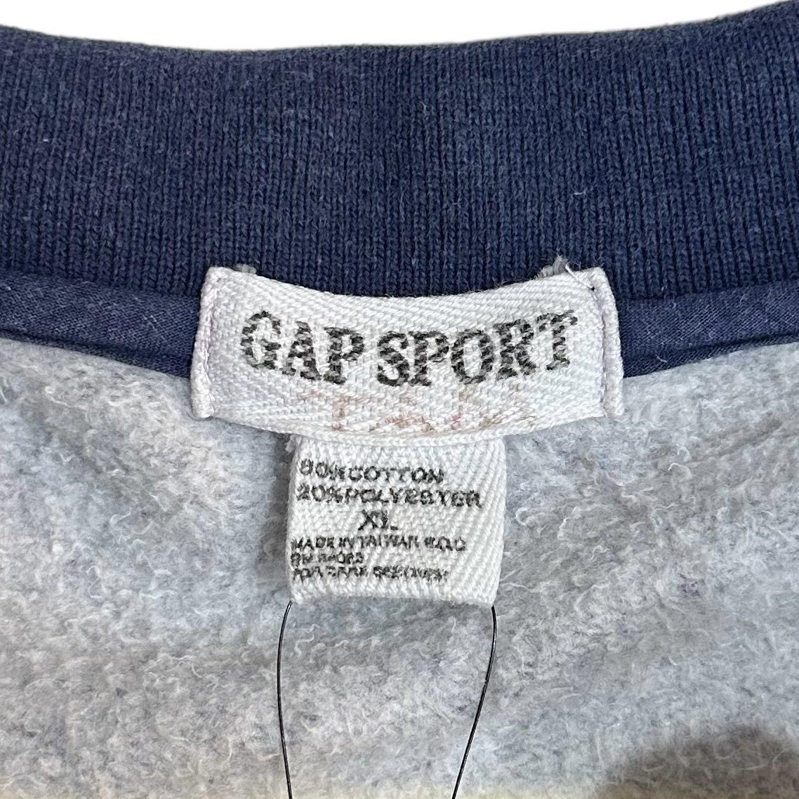 80s OLD GAP Half-Zip Stripe Sweatshirt 紺黄 XL オールド 80s OLD GAP Half-Zip Stripe Sweatshirt 紺黄 XL オールド