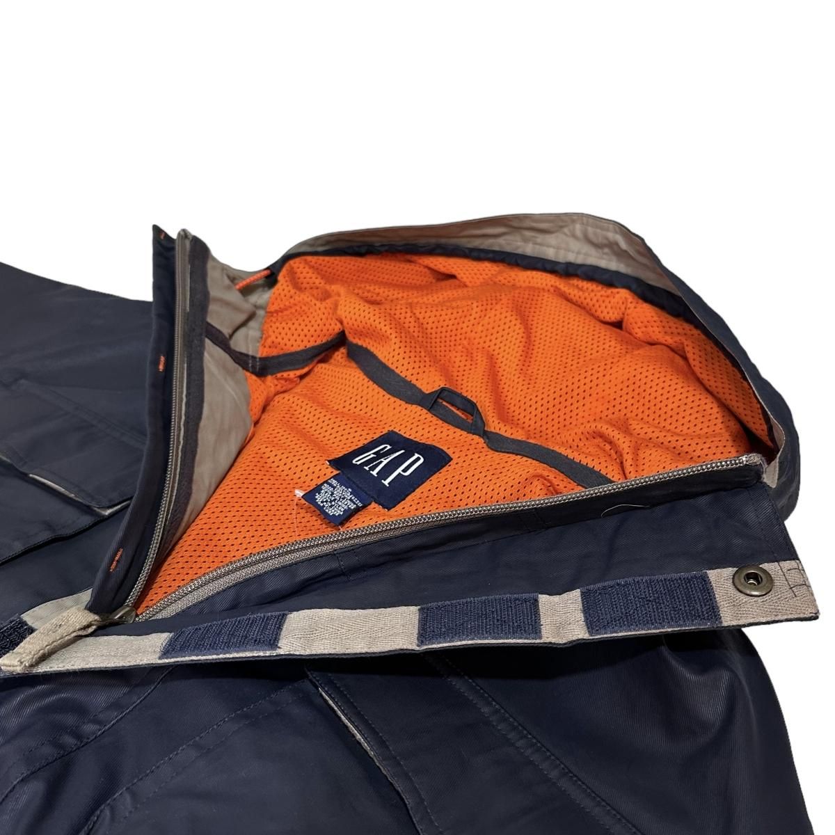 00s OLD GAP Coating Cotton Anorak Parka 紺オレンジ S 00s OLD GAP Coating Cotton Anorak Parka 紺オレンジ S
