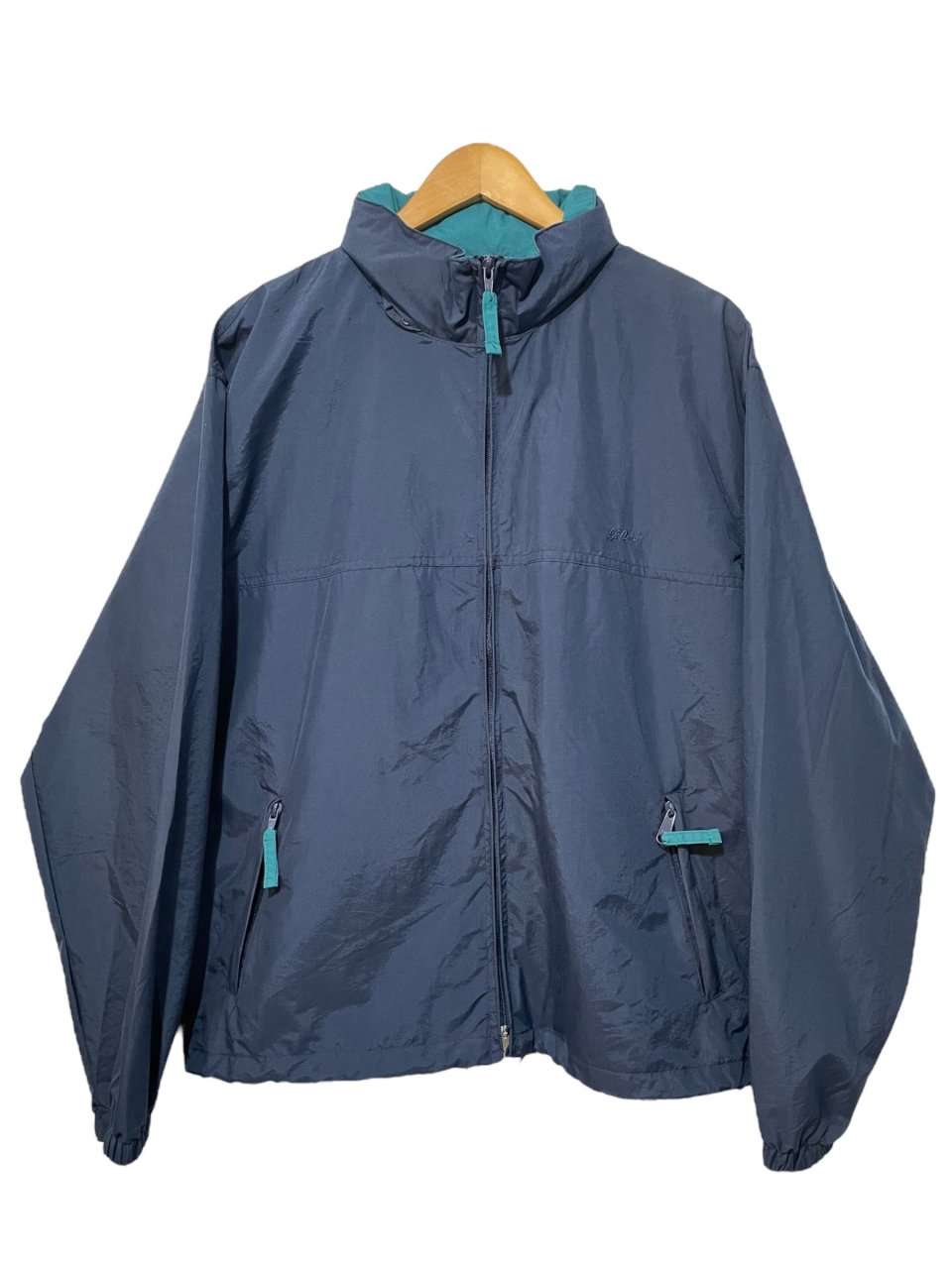 90s L.L.Bean Logo Nylon Jacket 紺 L エルエルビーン ナイロンジャケット パッカブル ネイビー 古着 -  NEWJOKE ONLINE STORE