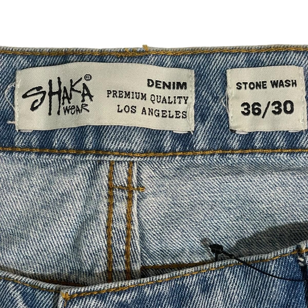 新品 SHAKA WEAR 13oz Stone Wash Denim Pants 青 W36×L30