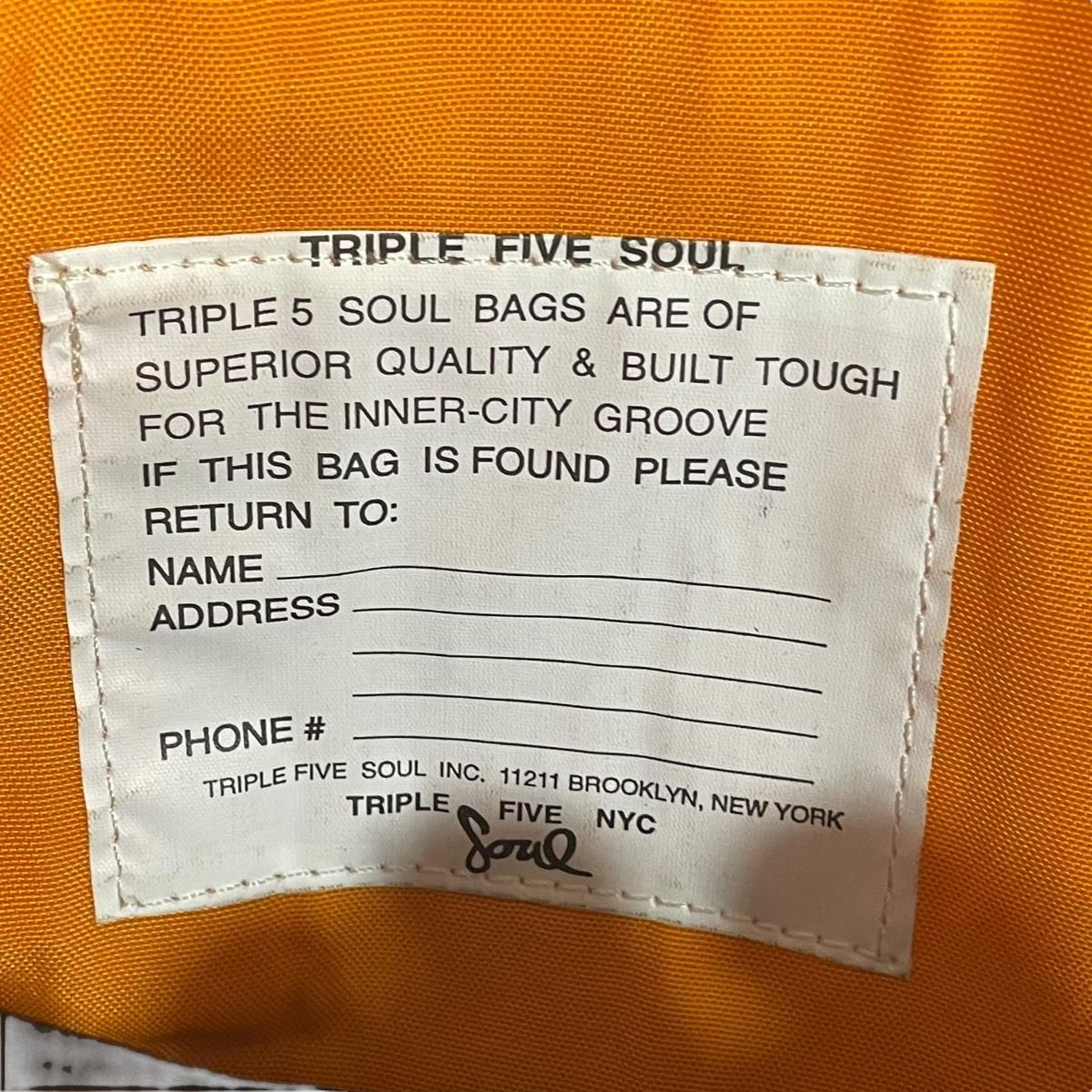 00s Triple Five Soul Nylon Shoulder Bag オレンジ トリプル 00s Triple Five Soul Nylon Shoulder Bag オレンジ トリプル
