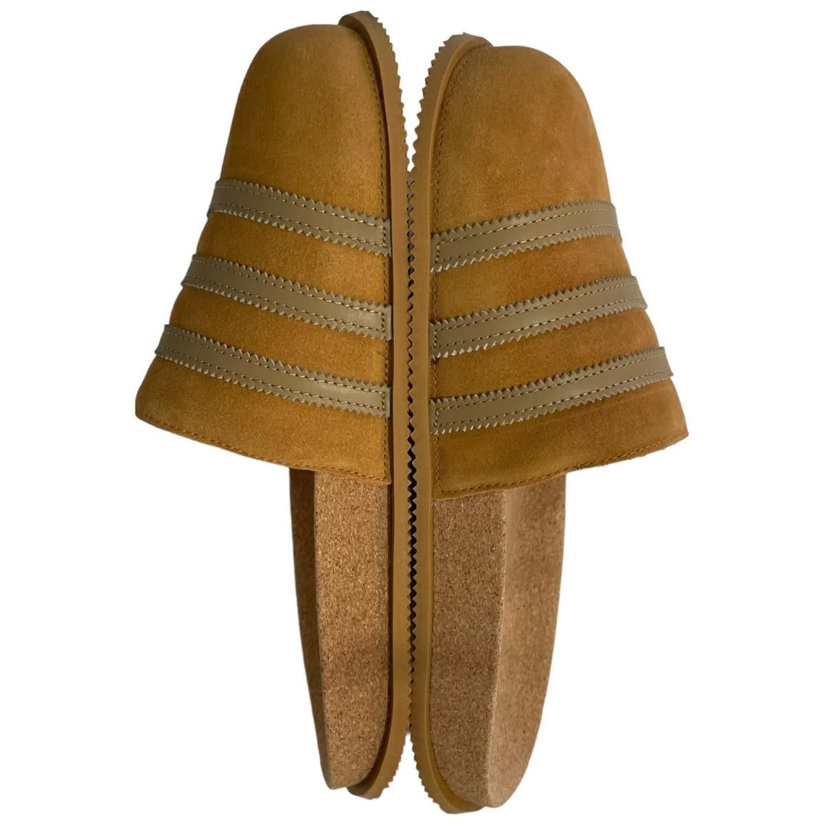22年製 ADIDAS Adimule Lea 茶 US7/25.5cm アディダス アディ