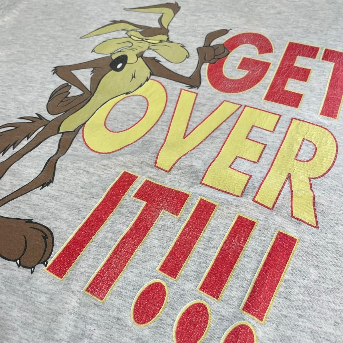USA製 90s Wile E. Coyote Print S/S Tee 灰 2XL ワイリー USA製 90s Wile E. Coyote Print S/S Tee 灰 2XL ワイリー