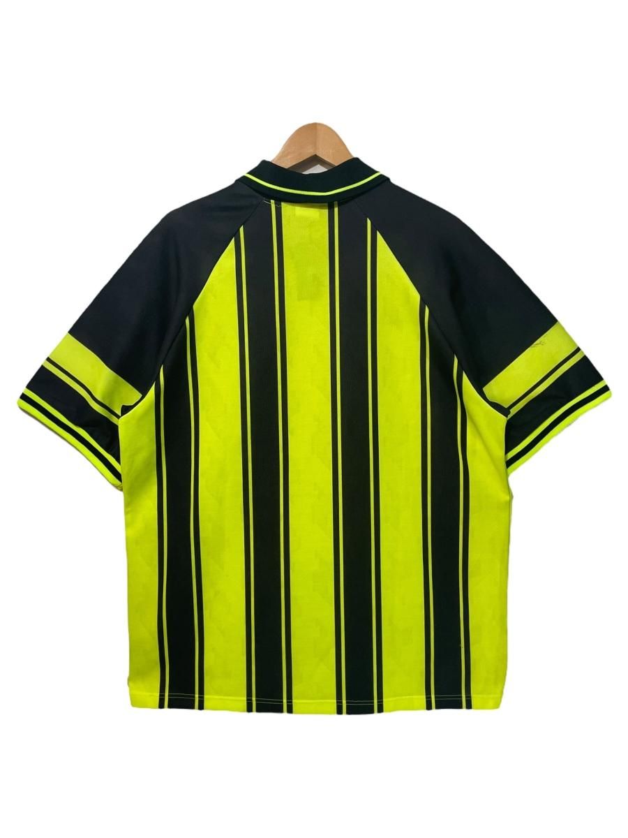 UK製 90s NIKE Logo S/S Soccer Jersey 黒蛍光黄 L ナイキ UK製 90s NIKE Logo S/S Soccer Jersey 黒蛍光黄 L ナイキ
