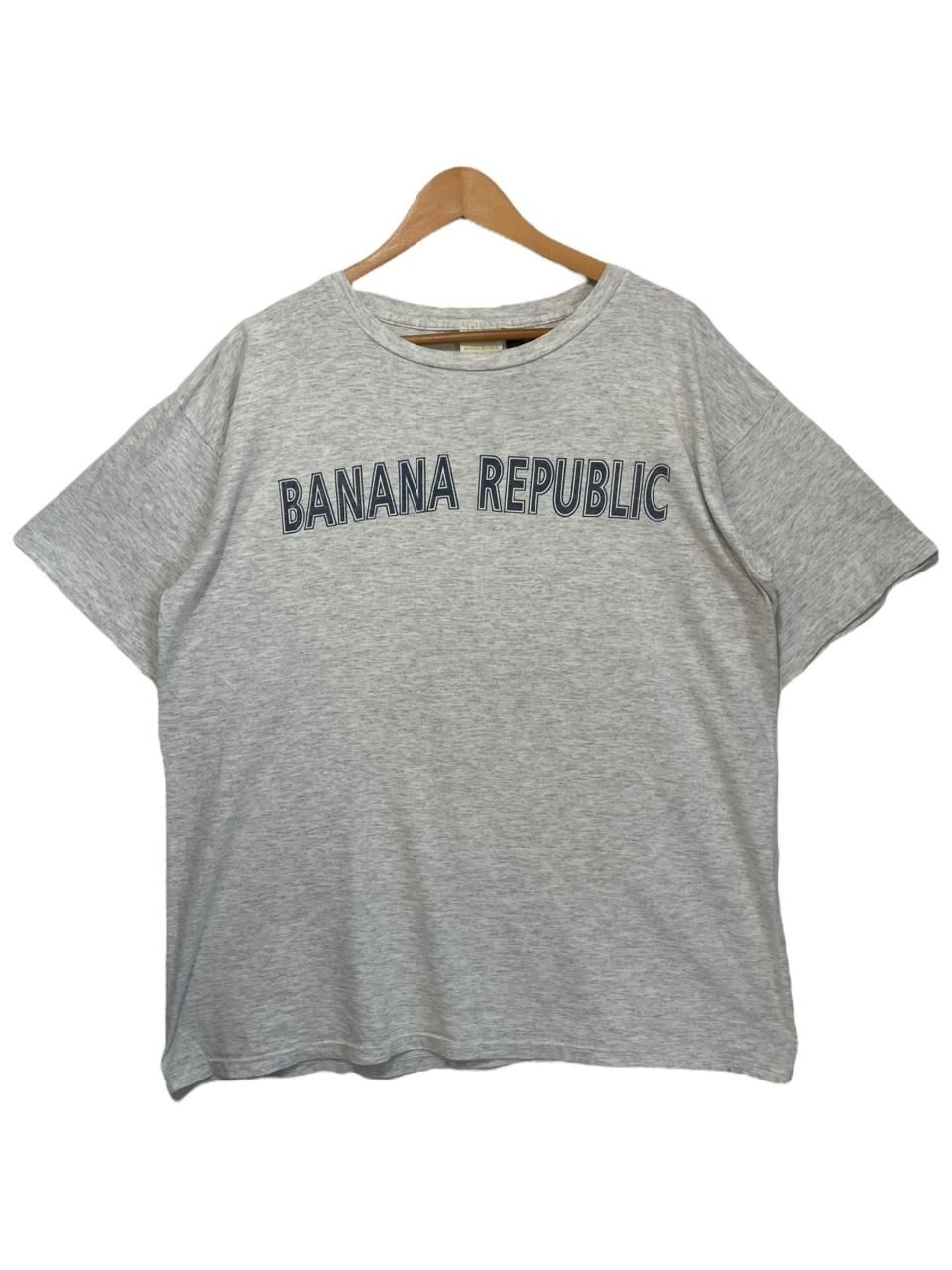 USA製 90s BANANA REPUBLIC Logo S/S Tee 灰 M バナナリ USA製 90s BANANA REPUBLIC Logo S/S Tee 灰 M バナナリ