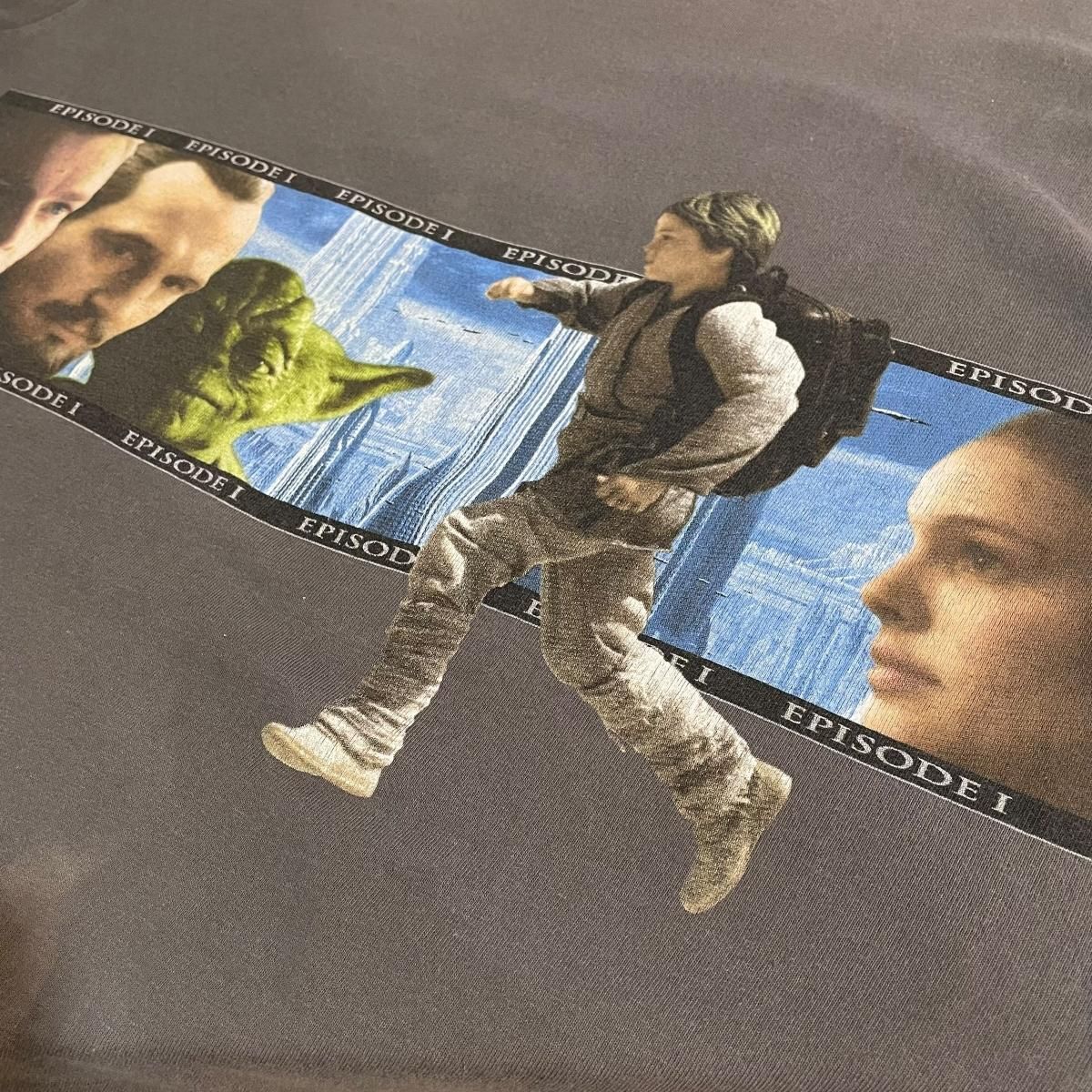 USA製 99年 STAR WARS Print S/S Tee チャコール L 90s スター USA製 99年 STAR WARS Print S/S Tee チャコール L 90s スター