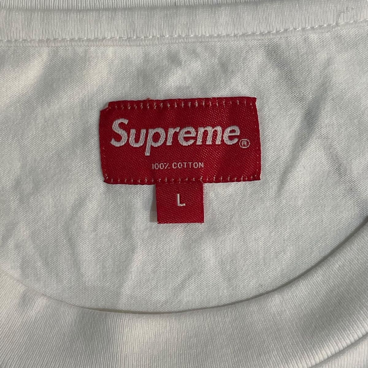 SUPREME Small Box Logo L/S Tee 白 L シュプリーム 長袖 T