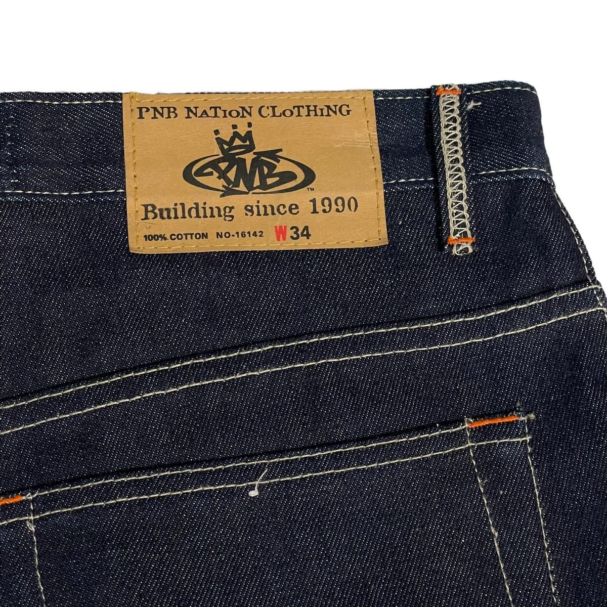 PNB Nation Clothing Denim Pants 紺 W36×L33 ピーエヌビー PNB Nation Clothing Denim Pants 紺 W36×L33 ピーエヌビー