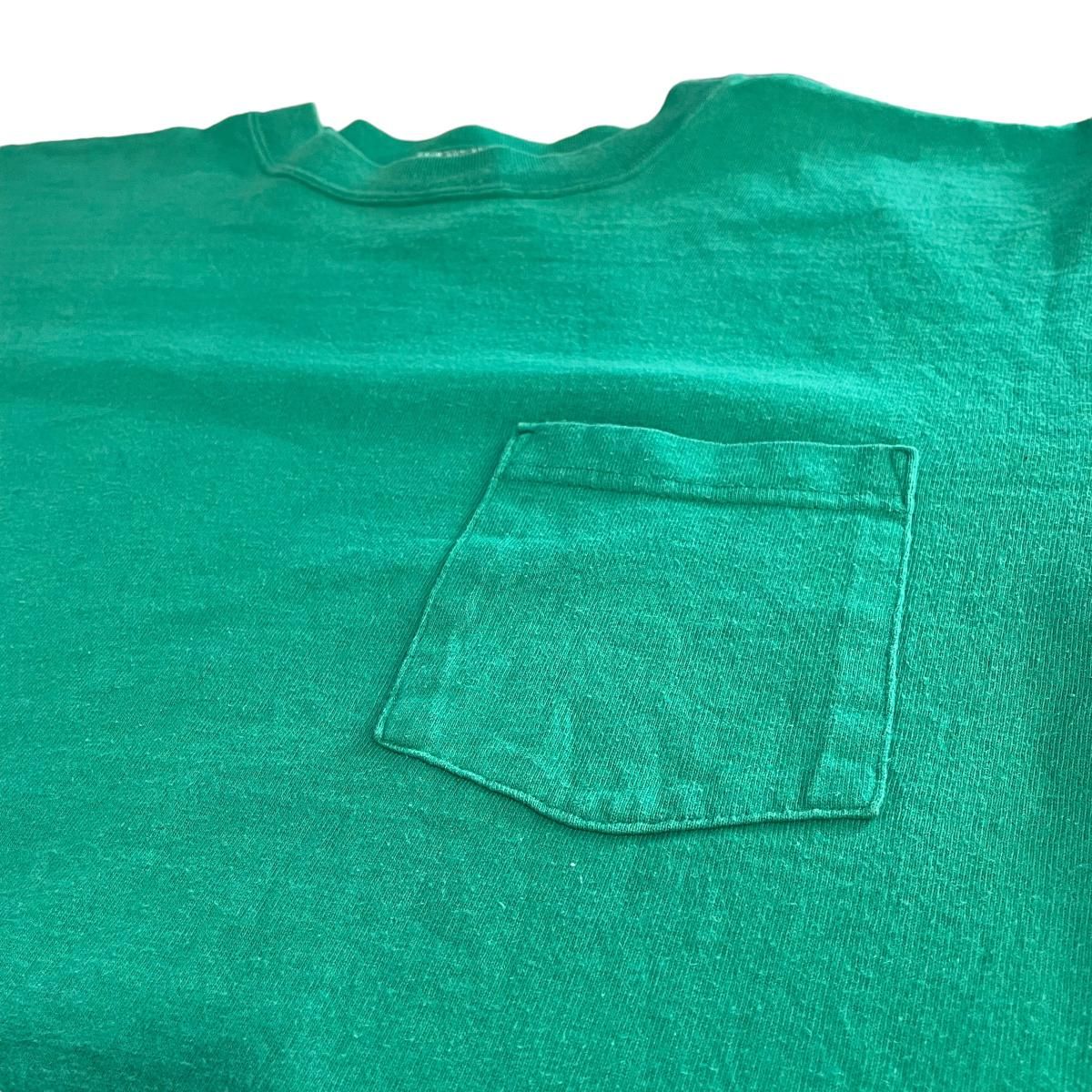 USA製 90s FORRESTEL Pocket Plain S/S Tee 緑 L 半袖 Tシャツ
