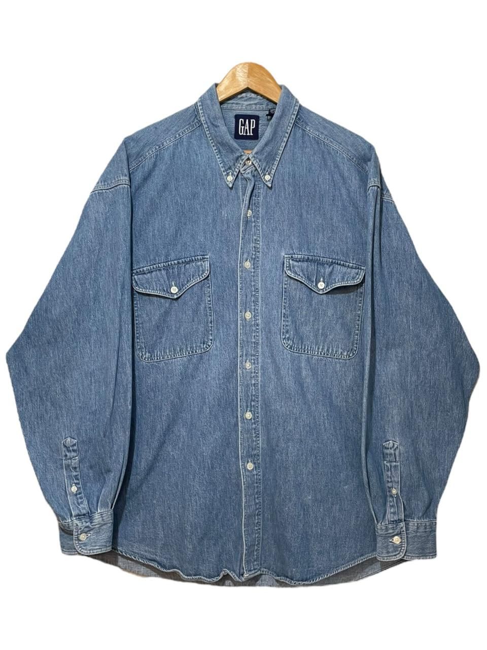 90s OLD GAP L/S Denim Shirt 青 XL オールド ギャップ デニム 90s OLD GAP L/S Denim Shirt 青 XL オールド ギャップ デニム