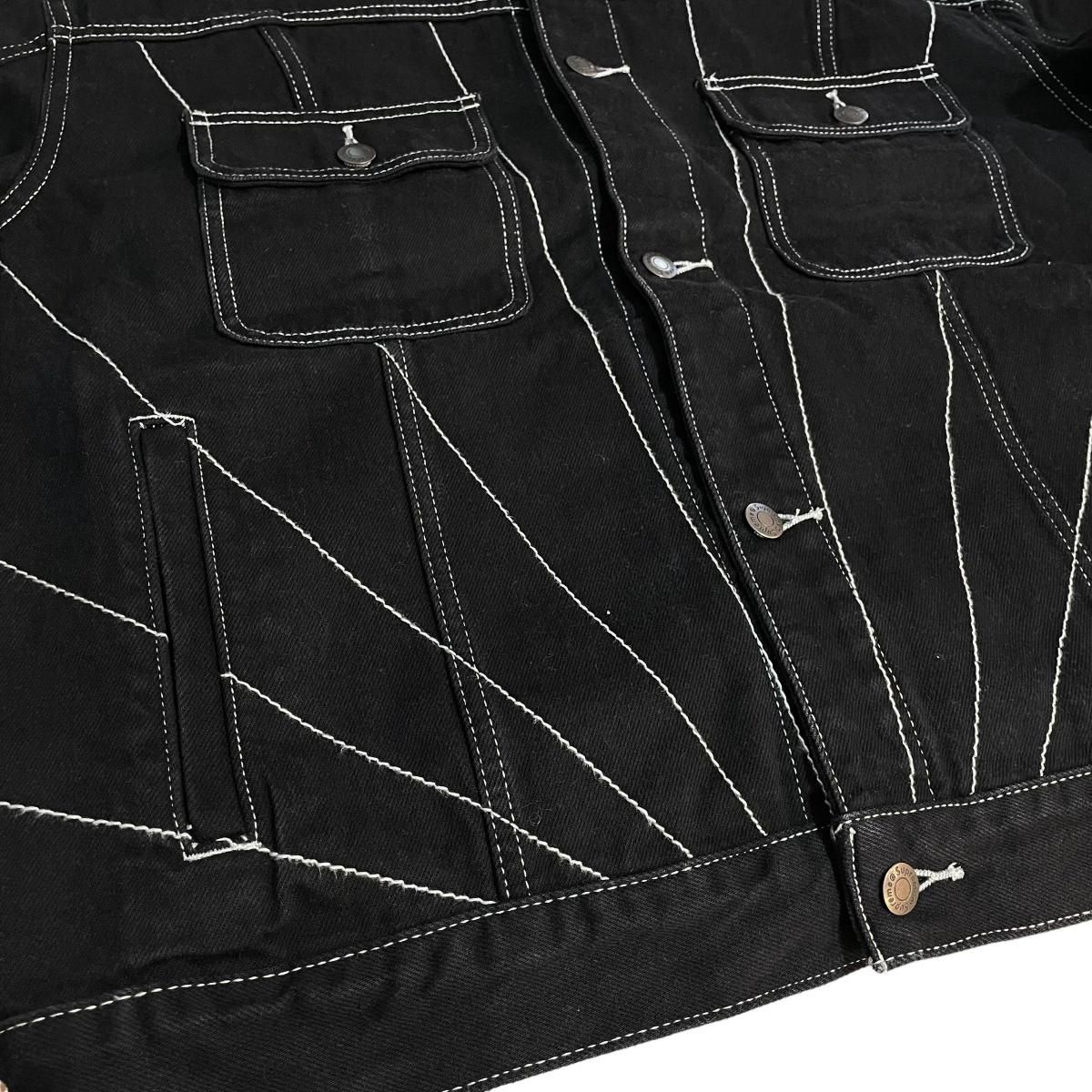 新品 23FW SUPREME Embroidered Denim Trucker 黒 L 新品 23FW SUPREME Embroidered Denim Trucker 黒 L