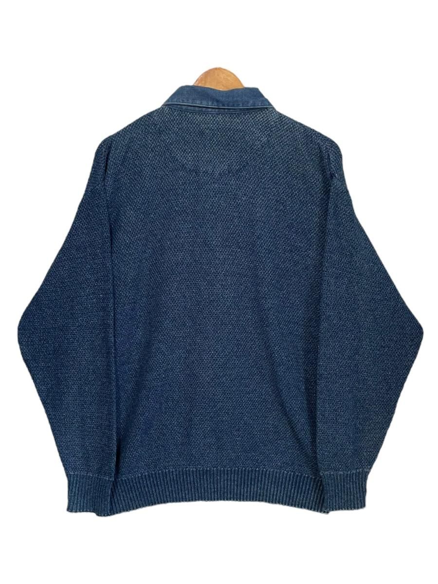 BLUE WILLI'S Pullover Pique Cotton Knit インディゴ S ブルー BLUE WILLI'S Pullover Pique Cotton Knit インディゴ S ブルー