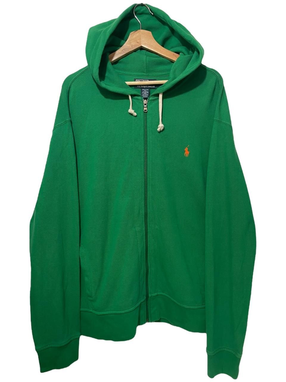 Polo Ralph Lauren Logo Zip Pique Sweat Hoodie 緑 XL ポロ Polo Ralph Lauren Logo Zip Pique Sweat Hoodie 緑 XL ポロ