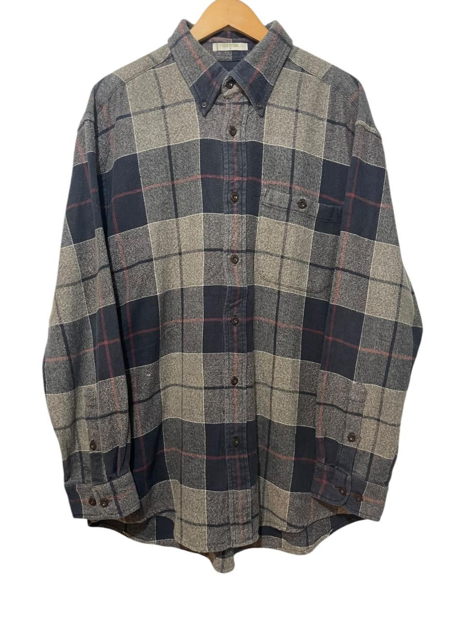 00s ORVIS Check L/S Flannel Shirt 紺灰 L オービス 長袖シャツ 00s ORVIS Check L/S Flannel Shirt 紺灰 L オービス 長袖シャツ