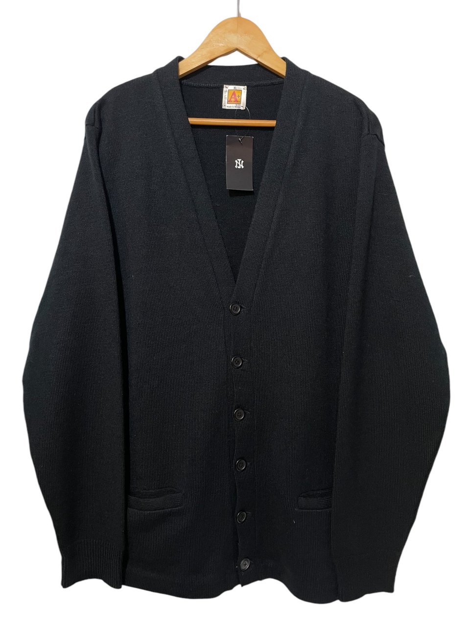 A+ by SAI アクリル カーディガン ニット XL 紺 エープラスサイ Acrylic Knit Cardigan ネイビー 古着 -  NEWJOKE ONLINE STORE