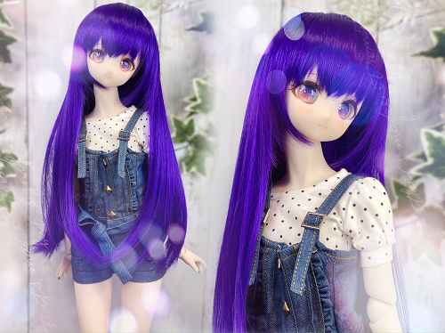 ドールウィッグ ロングヘアー ビビットパープル 9~9.5インチ ドールウィッグ ロングヘアー ビビットパープル 9~9.5インチ