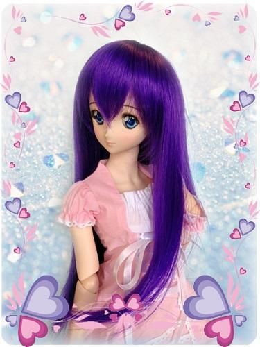 ドールウィッグ ロングヘアー ビビットパープル 9 9 5インチ ドルフィードリーム Dd スーパードルフィー Sdサイズ ドールズコレクション