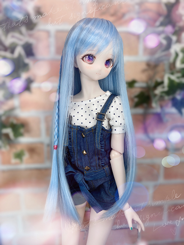 ドールウィッグ*プリンセス・フレンチ・ツイン*スノーブルー*9