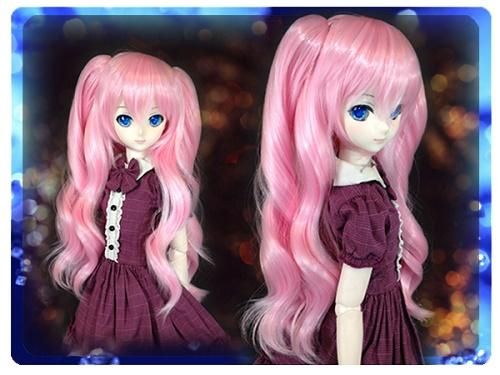 ドールウィッグ ロングカールツインテール コットンキャンディーピンク 9 9 5インチ ドルフィードリーム Dd Sdサイズ ドールズコレクション