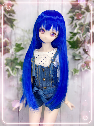 ドールウィッグ*ロングヘアー*ディープブルー*9~9.5インチ ドールウィッグ*ロングヘアー*ディープブルー*9~9.5インチ