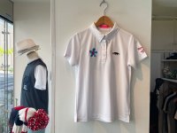 <img class='new_mark_img1' src='https://img.shop-pro.jp/img/new/icons14.gif' style='border:none;display:inline;margin:0px;padding:0px;width:auto;' /> rough & swell flower  polo .w   /   white