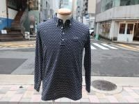 <img class='new_mark_img1' src='https://img.shop-pro.jp/img/new/icons14.gif' style='border:none;display:inline;margin:0px;padding:0px;width:auto;' />ZOY      shadow  dots  print  shirt     /      navy