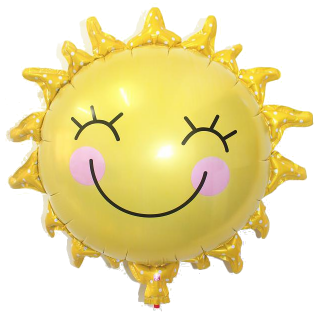 笑顔の太陽 メタリックバルーン (直径65cm)