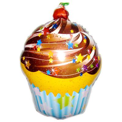 チョコクリームカップケーキ メタリックバルーン (縦46cm×横62cm)