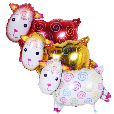 羊 メタリックバルーン 3色 (横75cm×縦55cm)