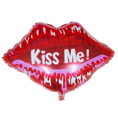 Kiss Me! 唇 メタリックバルーン (横57cm×縦40cm)