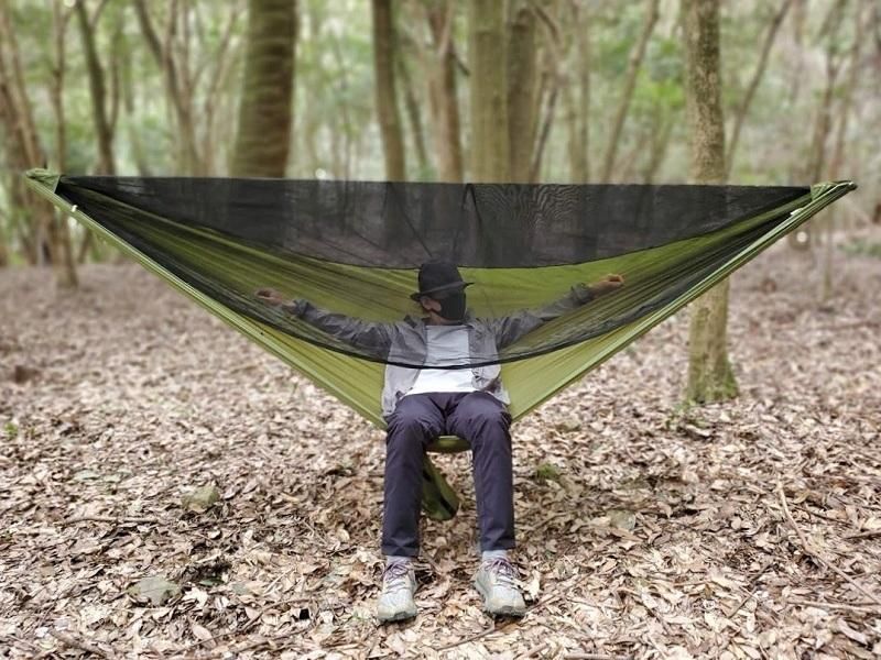 Ultralight Mosquito Net Hammock - 宗像山道具店 by GRIPS Ultralight Mosquito Net Hammock - 宗像山道具店 by GRIPS