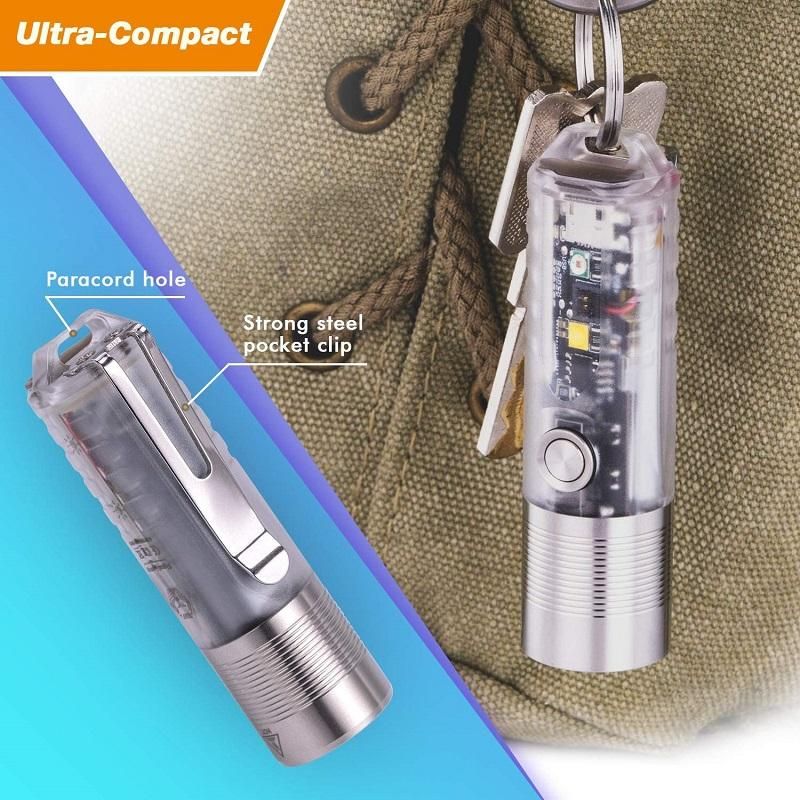 RovyVon Aurora A7 USB-C GITD Keychain Flashlight
