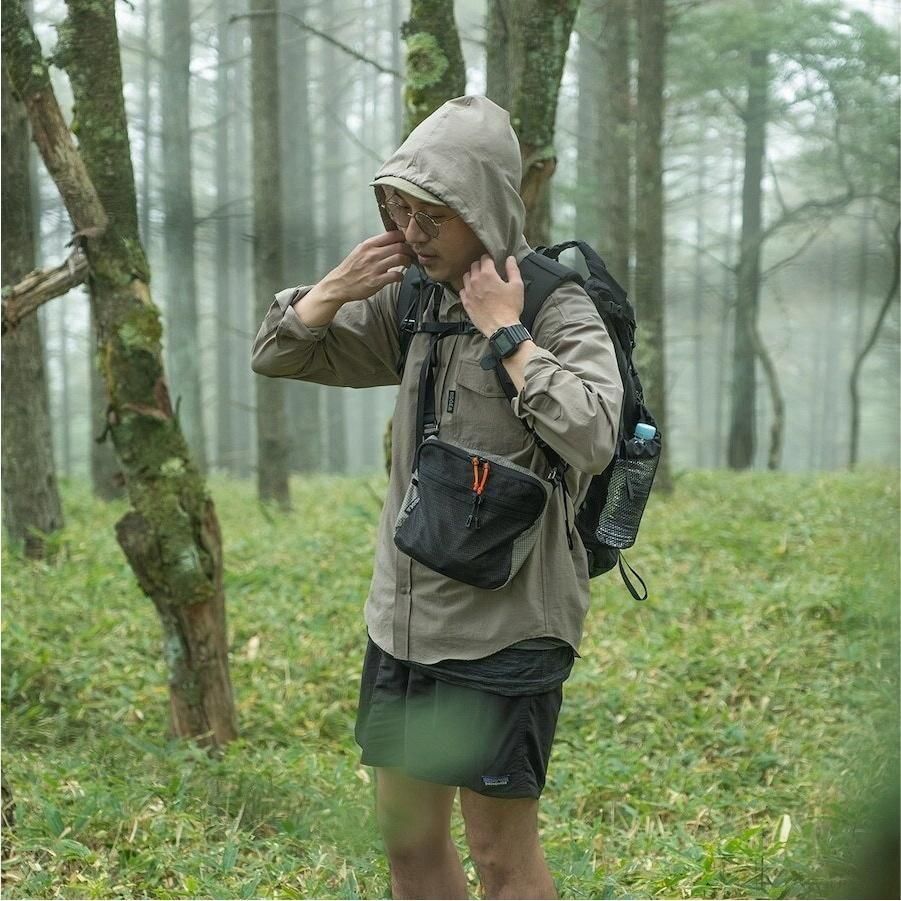 Hooded Long Sleeve Shirt - 宗像山道具店 by GRIPS Hooded Long Sleeve Shirt - 宗像山道具店 by GRIPS