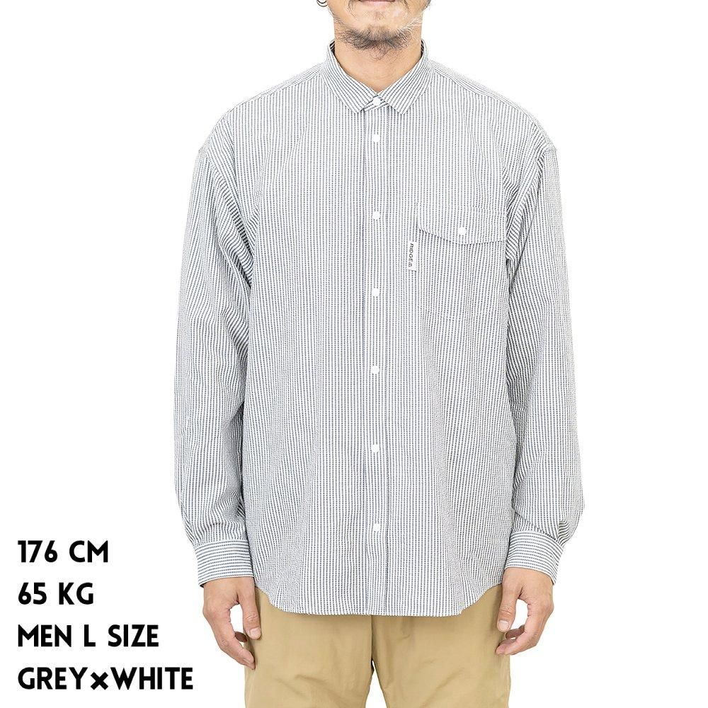 Basic Long Sleeve Shirt Stripe - 宗像山道具店 by GRIPS Basic Long Sleeve Shirt Stripe - 宗像山道具店 by GRIPS