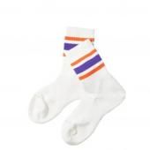 WASHI CUSHION STRIPE CREW SOCKS