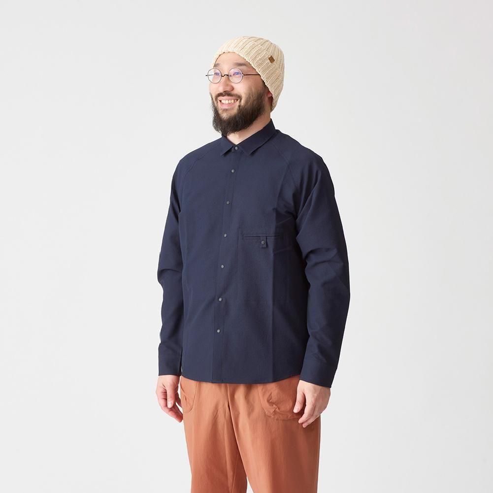 シアサッカーのショートカラーシャツ - 宗像山道具店 by GRIPS