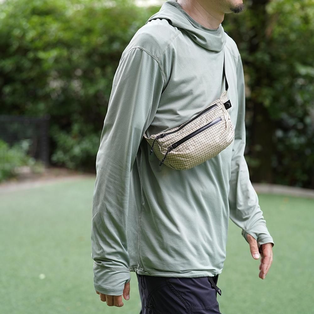 【CAYL】FANNY PACK B-GRID Grey ケイルファニーパック Fanny Pack in B-Grid Grey ~ Windthrow