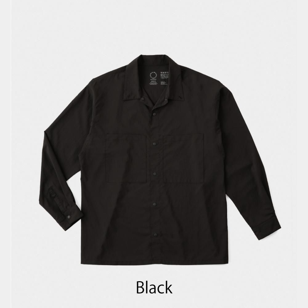 【即購入可】山と道 SS25 UL shirt Black :XL 山と道 UL Big Pocket Shirt - 宗像山道具店 by GRIPS