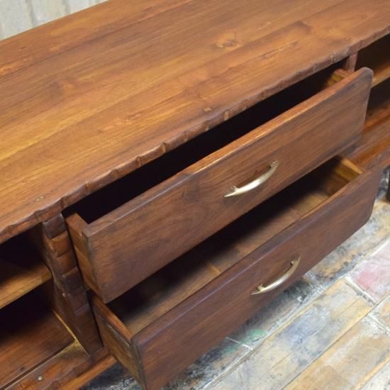 さい値下げアンティークボード 1930年代オーク材ミラーバックサイドボード（奥行き45cm