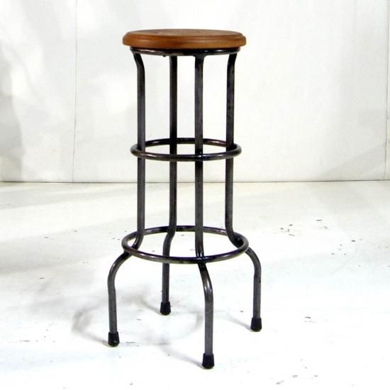 L‘ecume 　ヴィンテージ チーク スツール 仕上済 L'ecume ヴィンテージ チーク スツール 仕上済 チーク＆アイアン