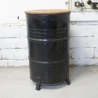ドラム缶カウンターテーブル ブラック