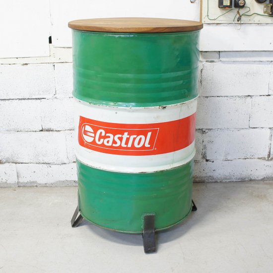 ドラム缶カウンターテーブル CASTROL - アンティーク家具＆ナチュラル