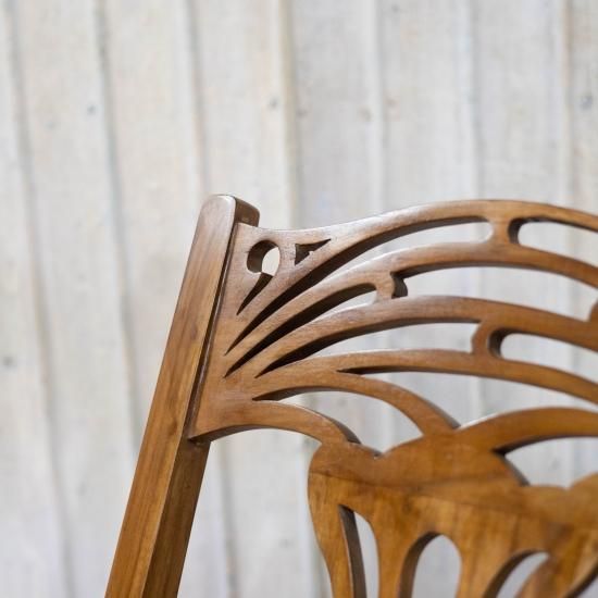 チーク ハイバックロッキングチェア - アンティーク家具＆ナチュラル