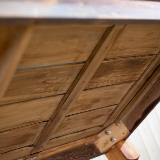 アンティークチーク 英国風ダイニングテーブル | 160cm - アンティーク