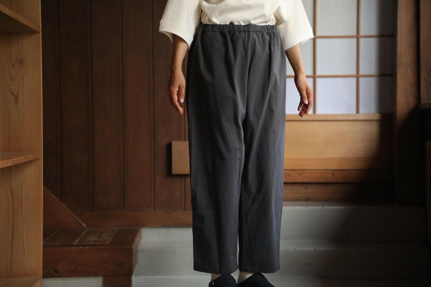 Yoli Cotton eazy pants(Charcoal gray) - マーマーなブックス アンド