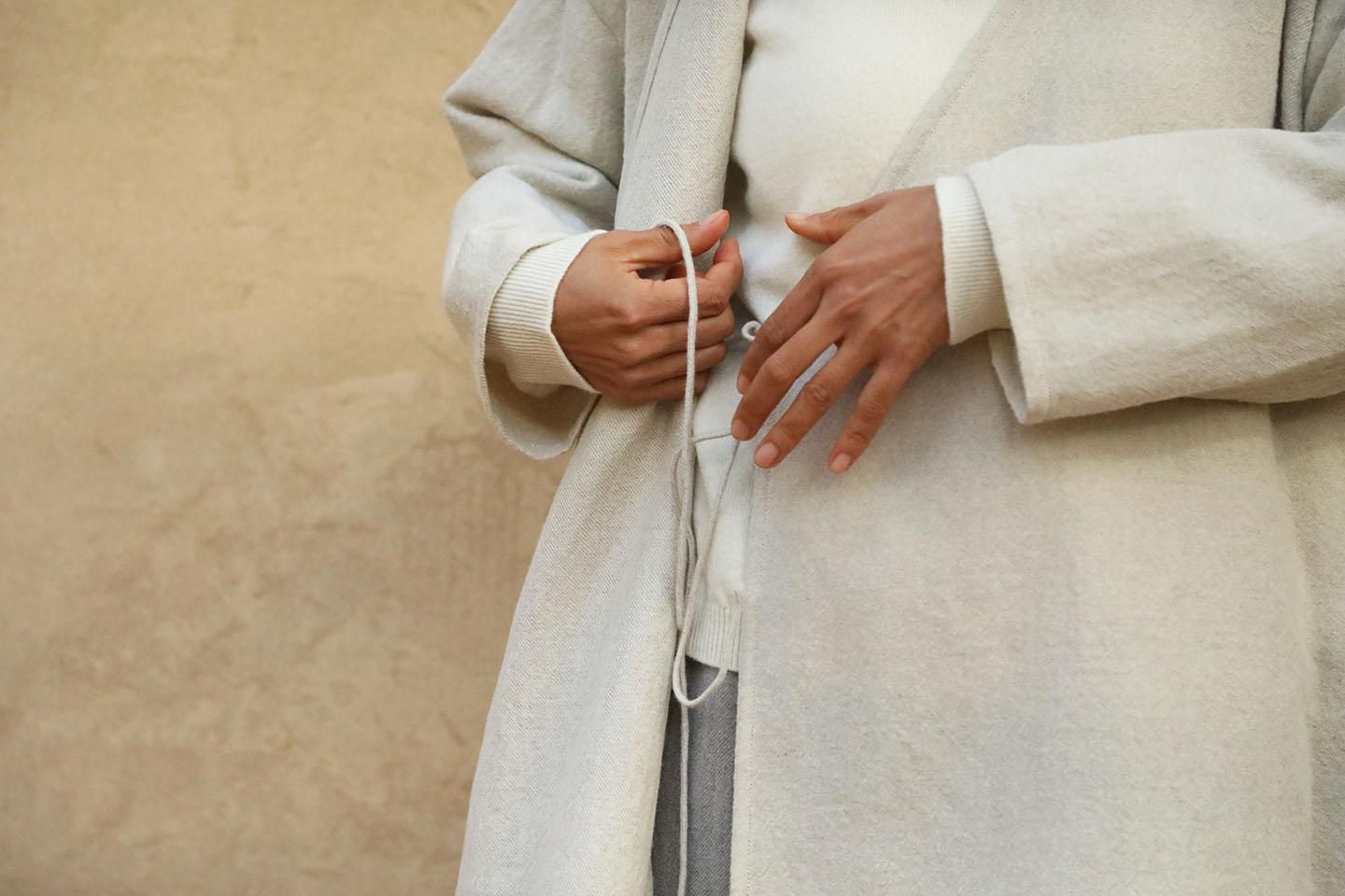 Yoli wool wrap jacket - マーマーなブックス アンド ソックス