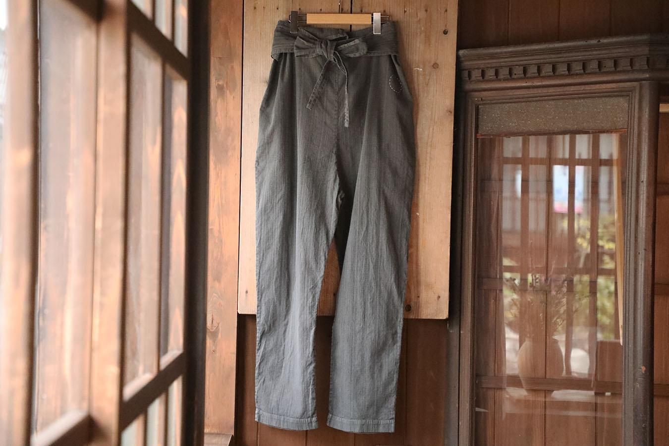 COSMIC WONDER | Cotton silk broadcloth wrapped pants (Silver