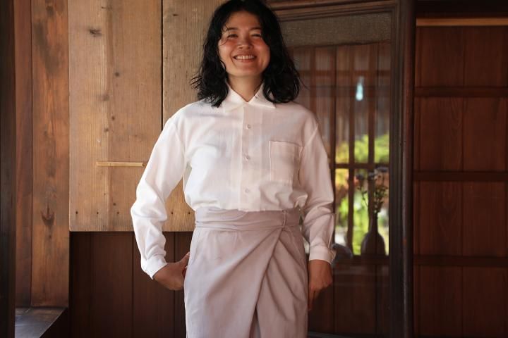 COSMIC WONDER cotton cashmere open collar shirt<img class='new_mark_img2' src='https://img.shop-pro.jp/img/new/icons1.gif' style='border:none;display:inline;margin:0px;padding:0px;width:auto;' />