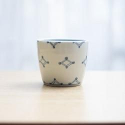 貞山窯　蕎麦猪口　菱紋