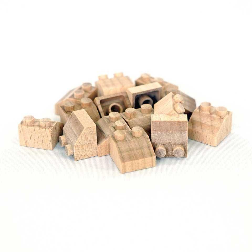 ブロックおパグさん(1点もの) もくロック スロープ 4ピース - もくロック - 国産天然木の無垢